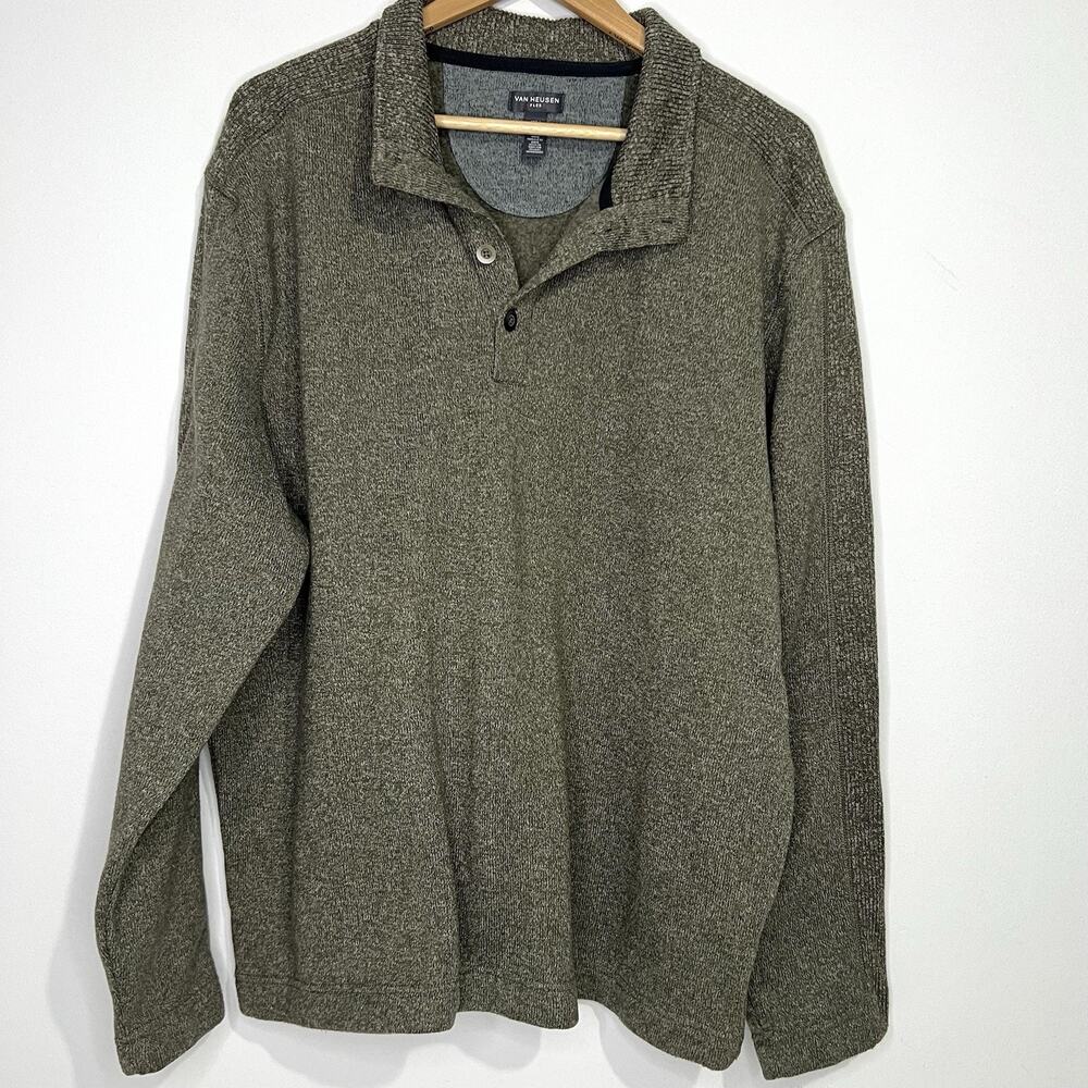 Van Heusen Men’s Size XXL Long Sleeve Brown Sweater w/Buttons